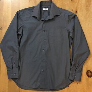 Modena Classic Fit Men’s Grey Dress Shirt 15.5/34–35